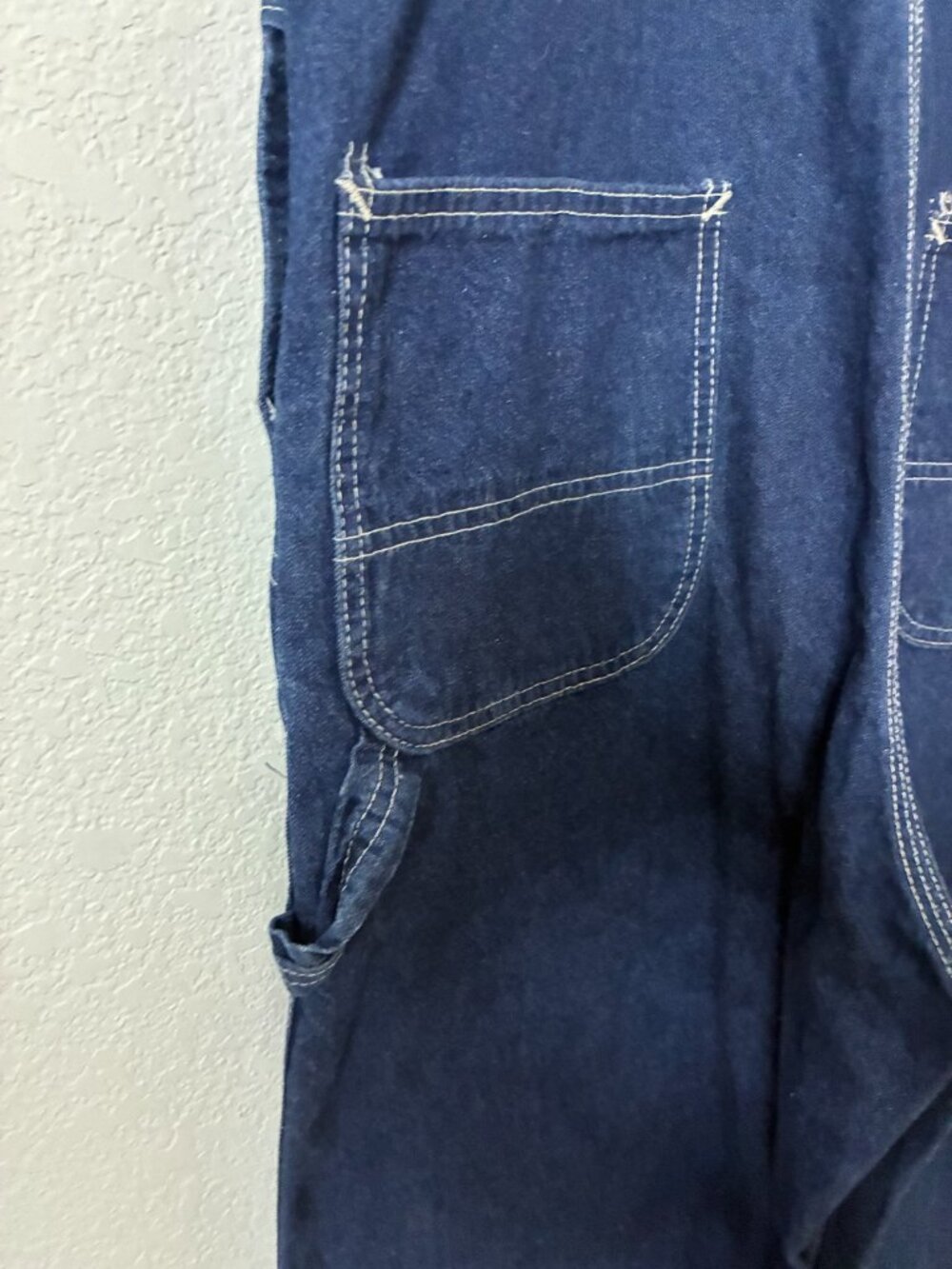 Vintage Carhartt USA Made Denim Bib Overalls 35x30 Dark Wash Workwear - Picture 7 of 7